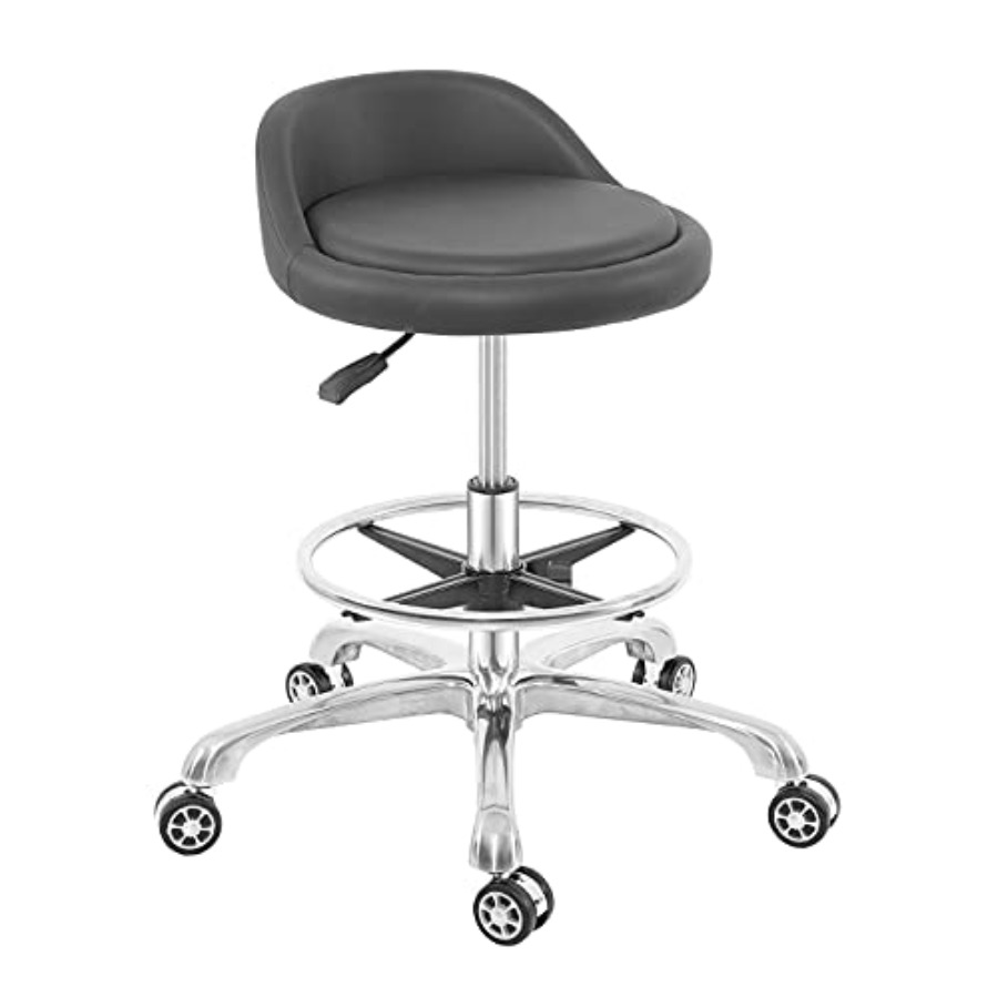 Home Office Kitchen - Rolling Stool Adjustable Drafting Chair Heavy