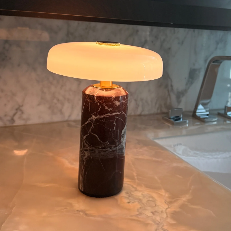 Home Office In Uk - Luxury Glass Marble Rechargable Table Light