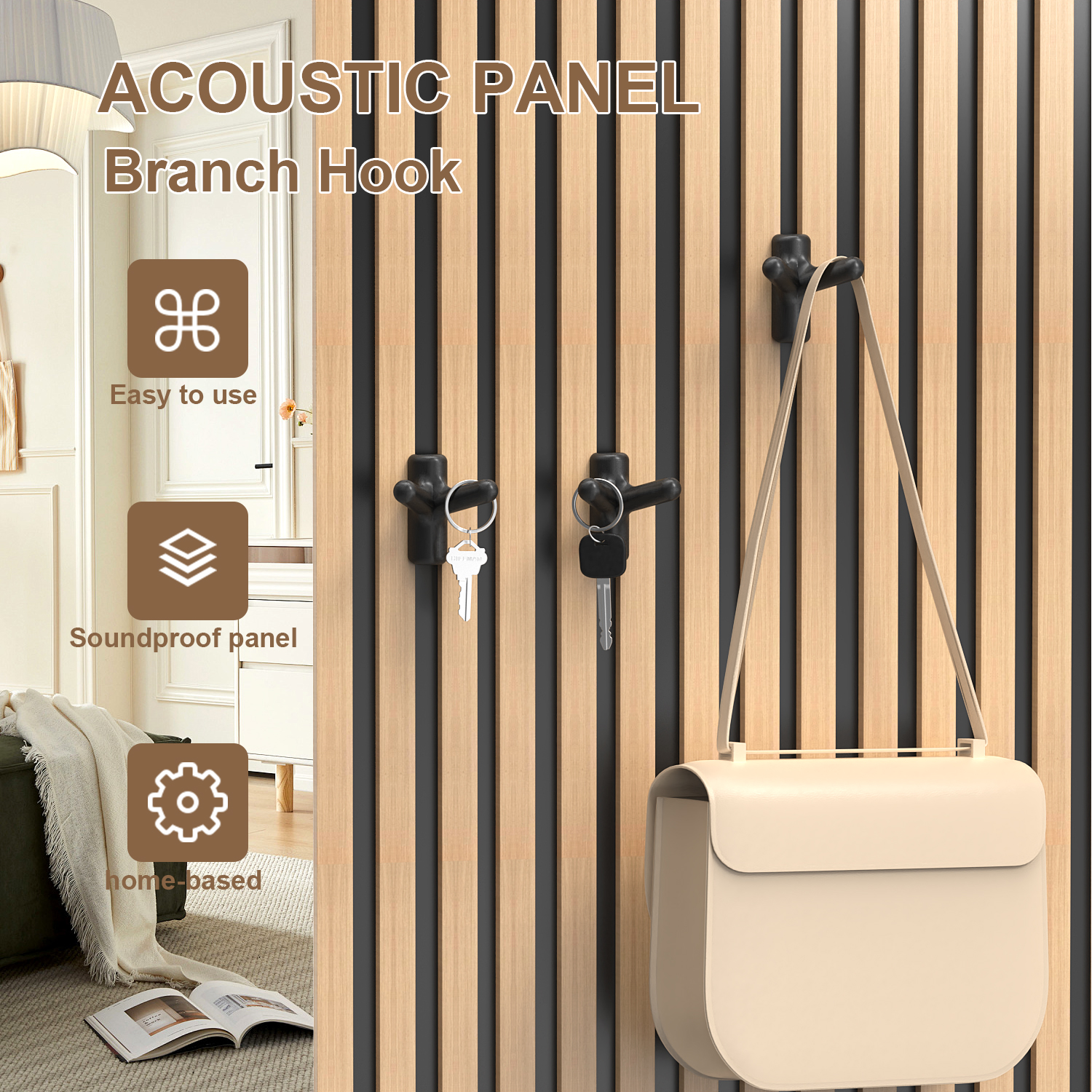 Home Office Studio - Sound insulation board fork hook -