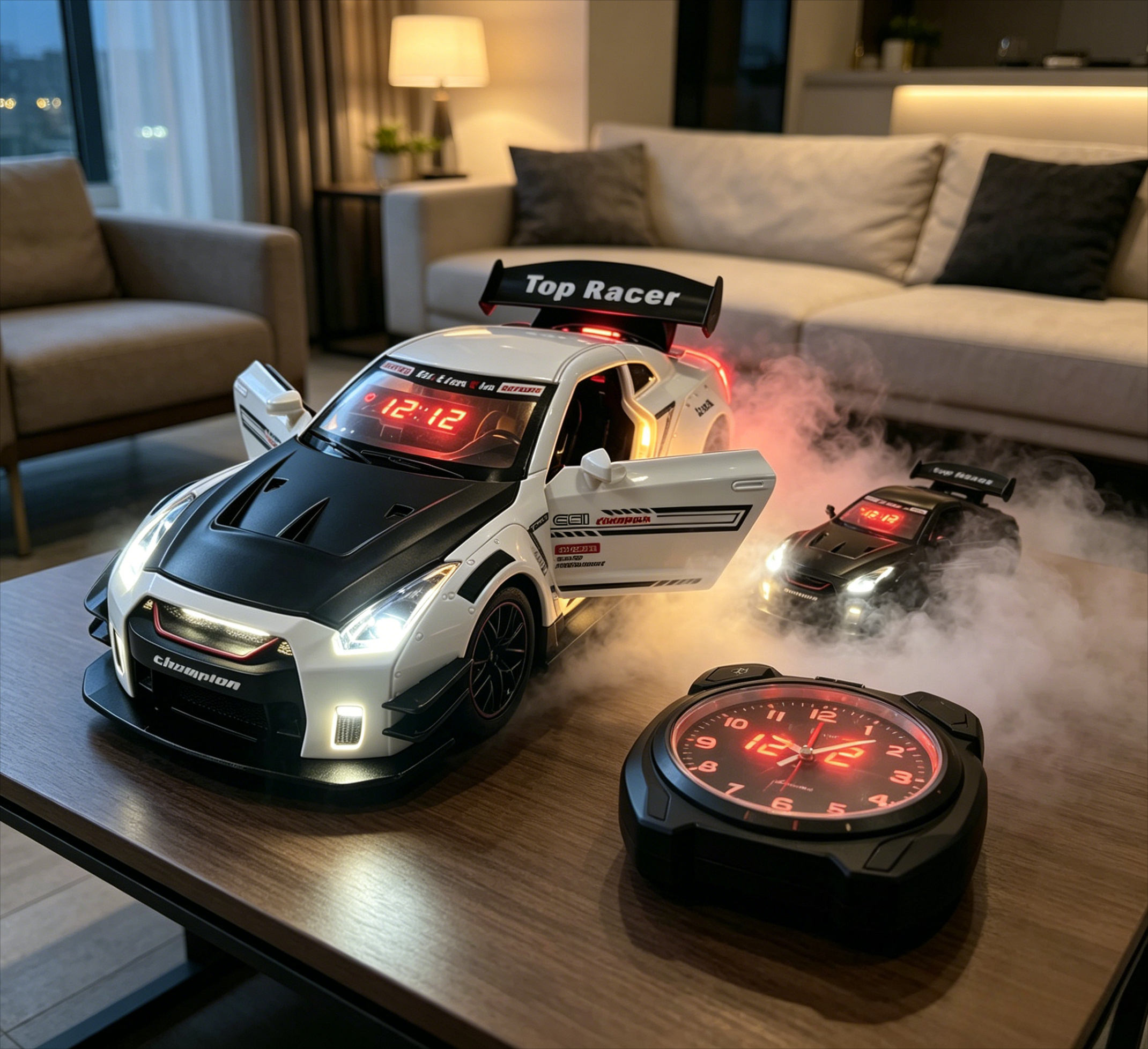 Led Desk Clock - Clear LED Display & Realistic Sound