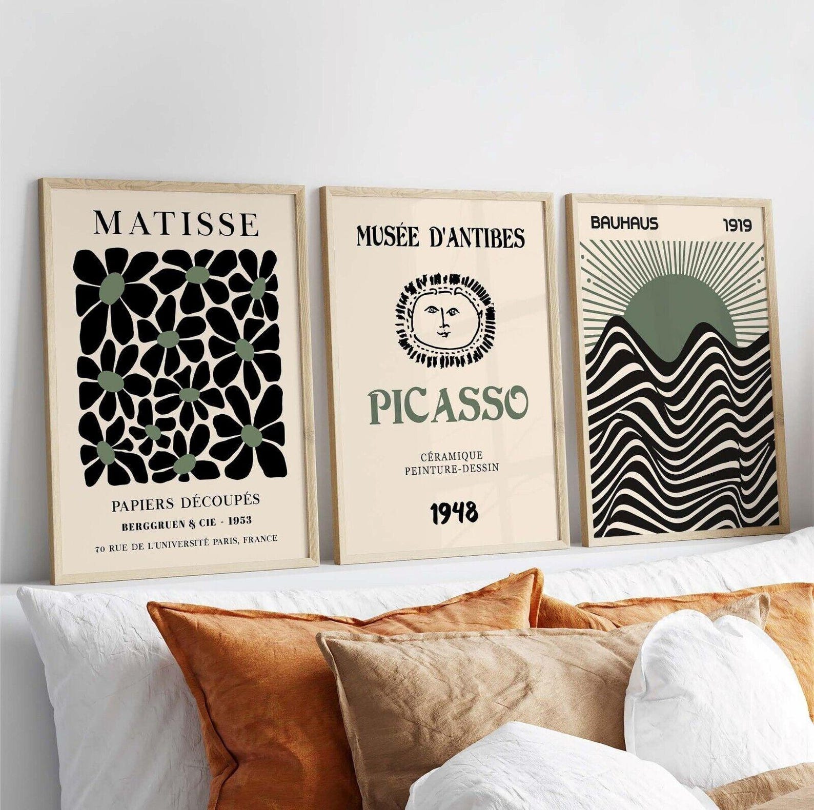 Home Office Image - 3pcs/set Retro Matisse Canvas Wall Art