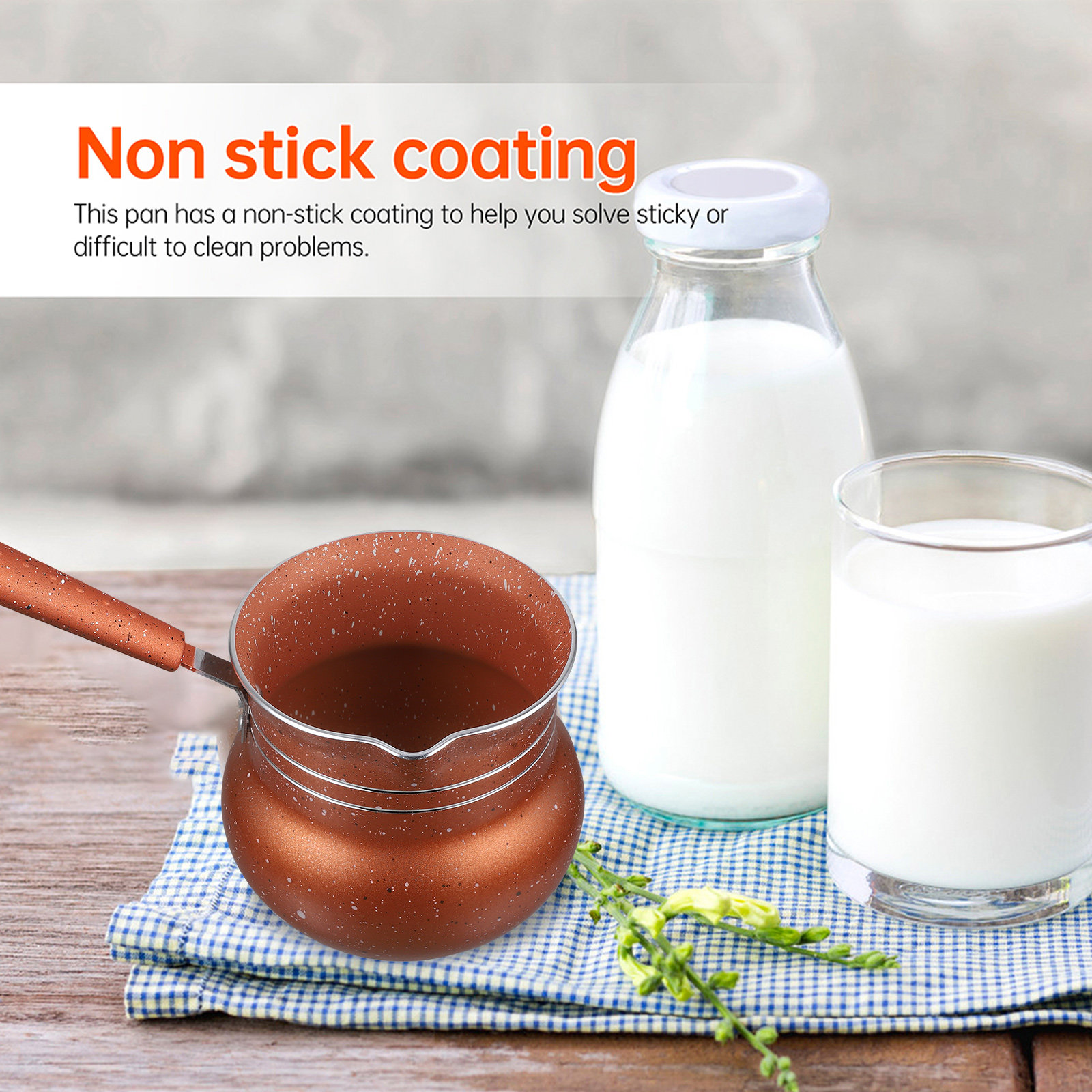 Home Office Work - Milk Pot Nonstick Saucepan Kitchen Cooking