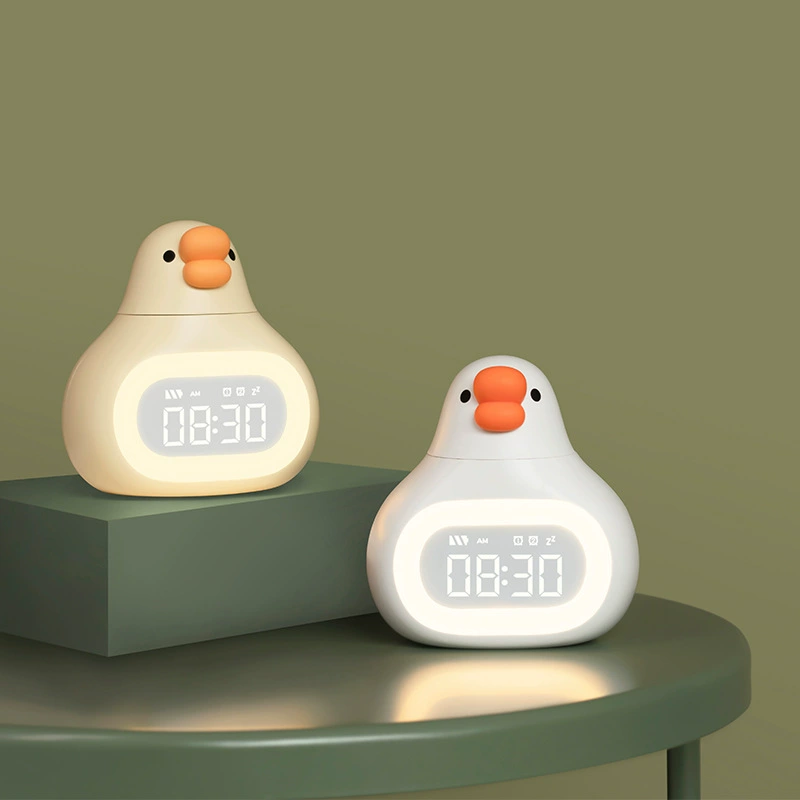 Led Desk Clock - Cartoon Goose Digital Alarm Clock Night