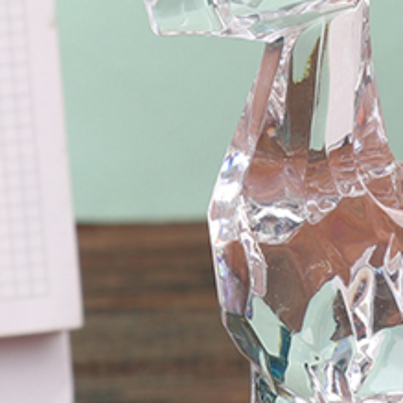 English Home Office - Transparent Acrylic Christmas Deer Figurines Cake
