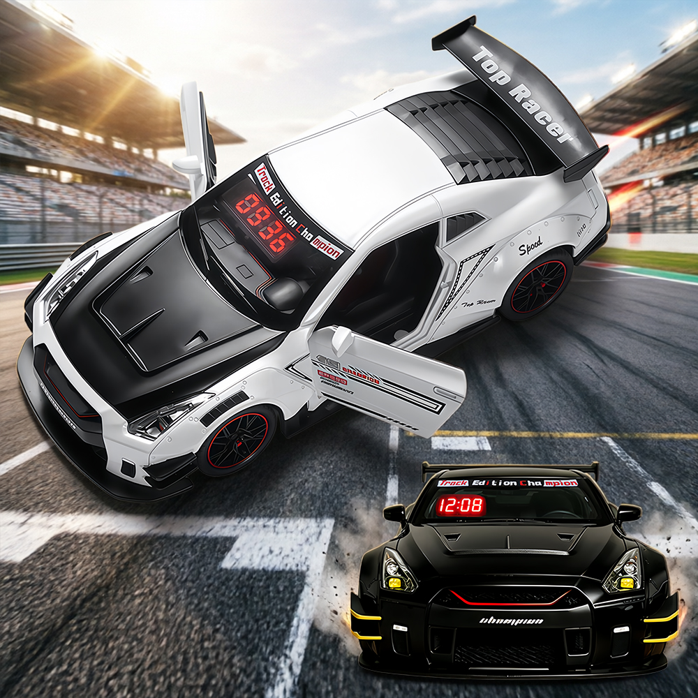 Led Desk Clock - 1Set Remote Control HyperCar Alarm Clock