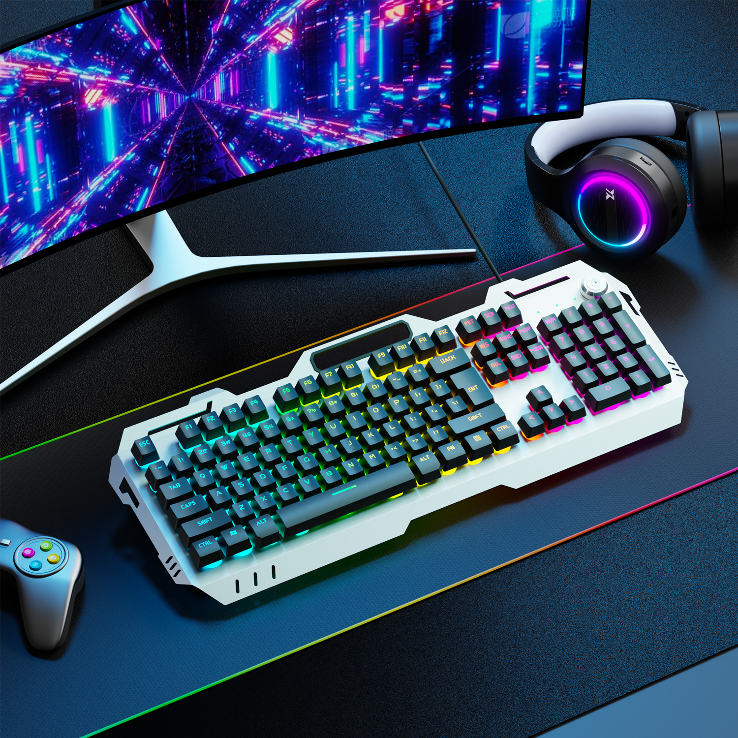 Home Office Pc - EWEADN Silent Gaming Keyboard, 104 Keys