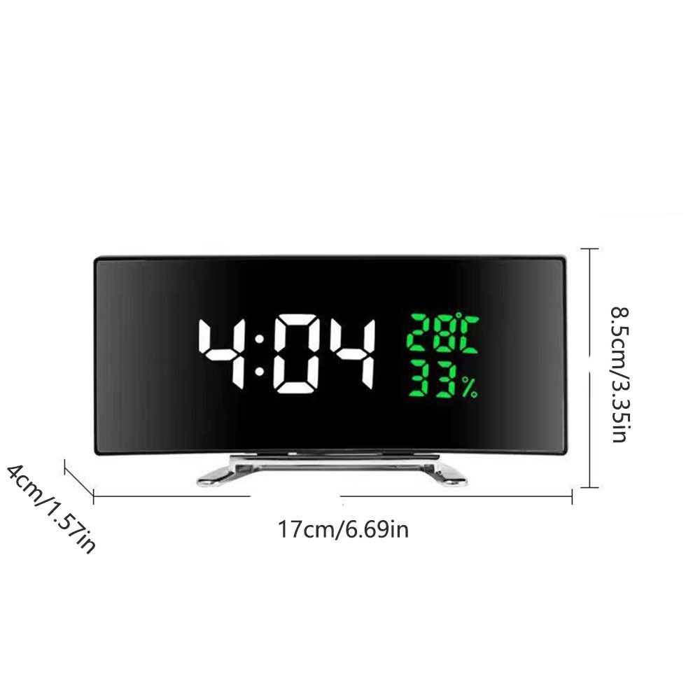 Curved Screen Digital Alarm Cl - مراجعة Led Desk Clock وسعره