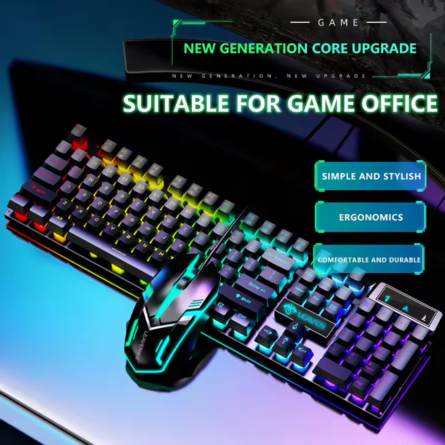 Gamer Keyboard And Mouse PC Ga - مراجعة English Home Office وسعره