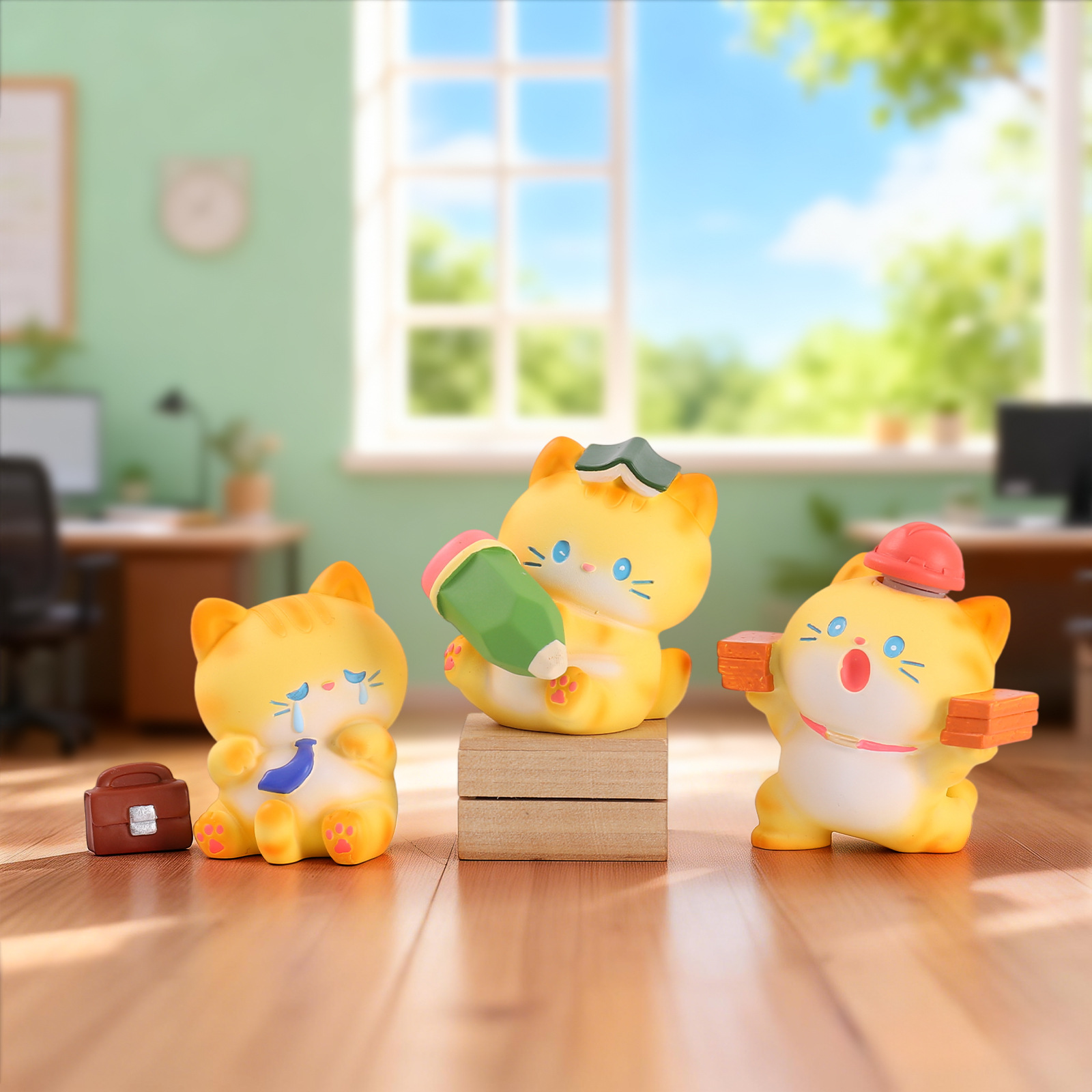 Blind Box Cartoon Orange Cat R - مراجعة Home Office Work وسعره