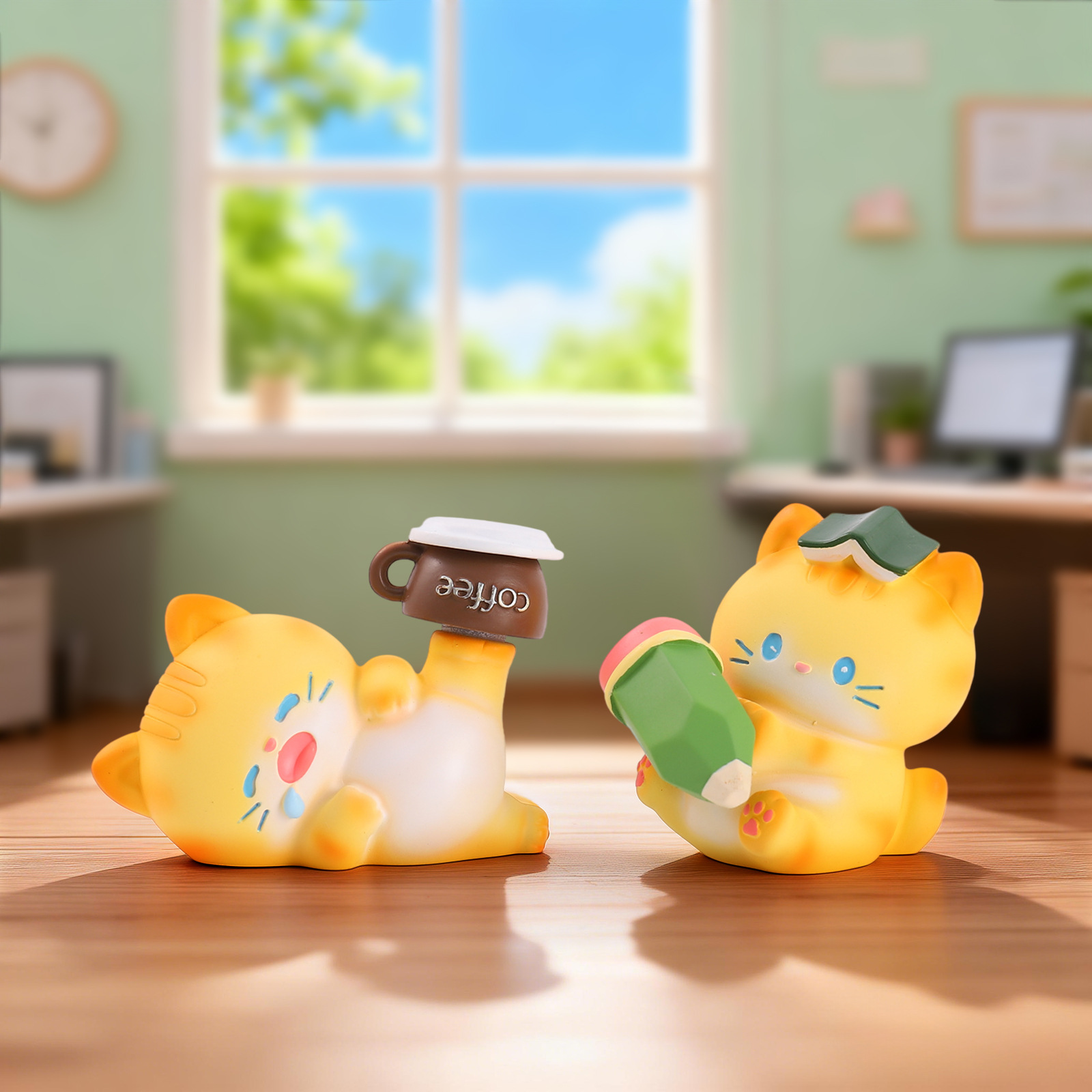 Blind Box Cartoon Orange Cat R - مراجعة Home Office Work وسعره
