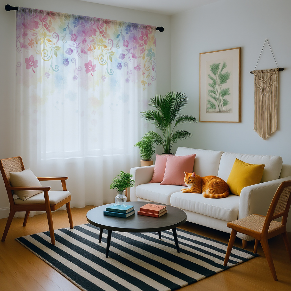 Rainbow Floral Gradient Print  - مراجعة Home Office Rate وسعره