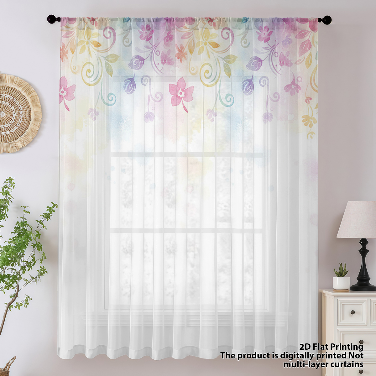 Rainbow Floral Gradient Print  - مراجعة Home Office Rate وسعره