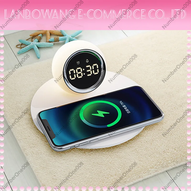 Wireless Charger Night Light,  - مراجعة Led Desk Clock وسعره