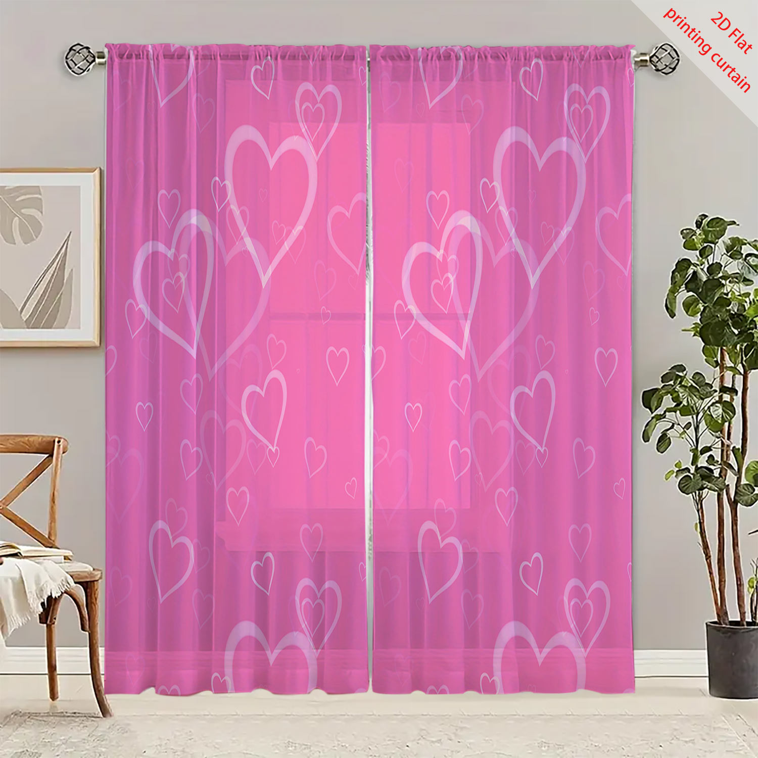 Heart shaped printed transpare - مراجعة Home Office Rate وسعره