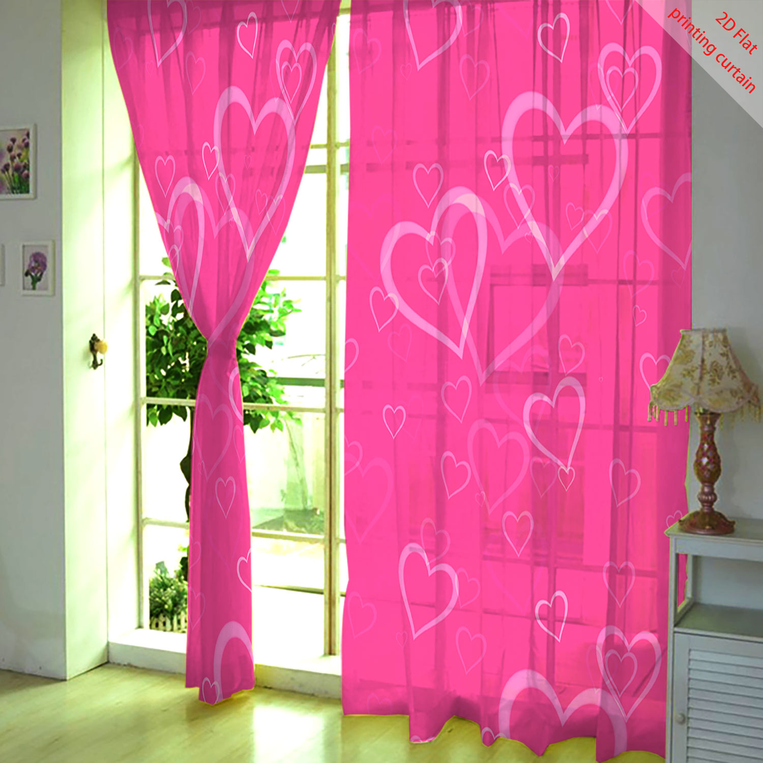 Heart shaped printed transpare - مراجعة Home Office Rate وسعره