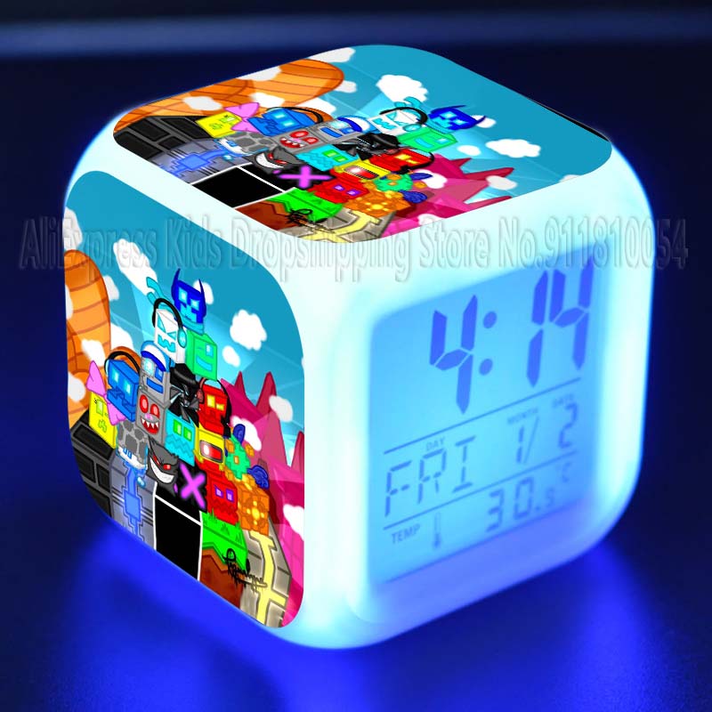 Angry Geometry Dash Alarm Cloc - مراجعة Led Desk Clock وسعره