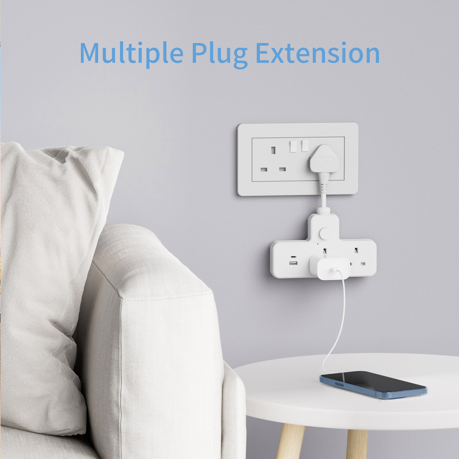 UK Power Plug Wall Outlet 13A  - مراجعة Home Office In Uk وسعره