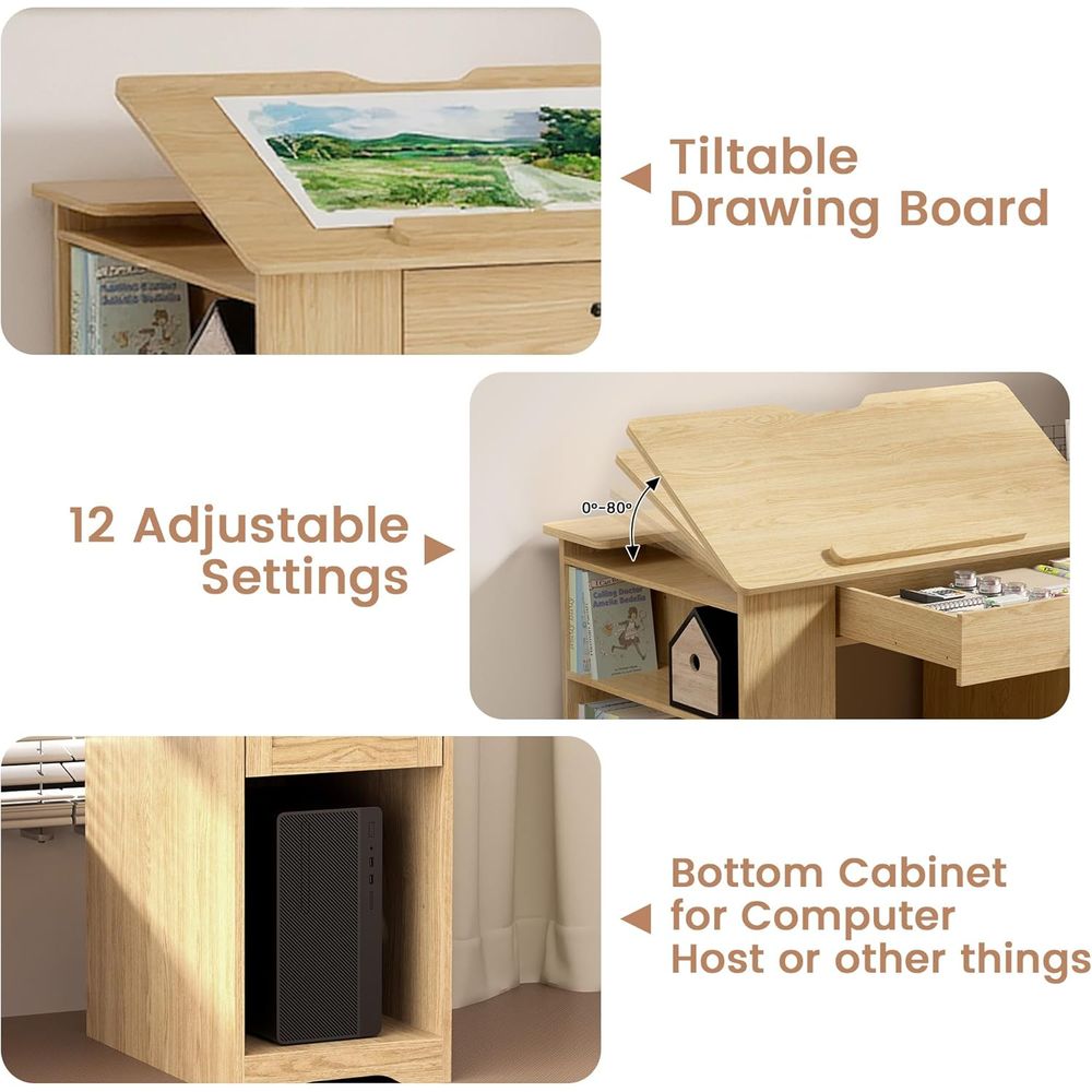 Adjustable Desk with Storage,  - مراجعة Home Office Studio وسعره