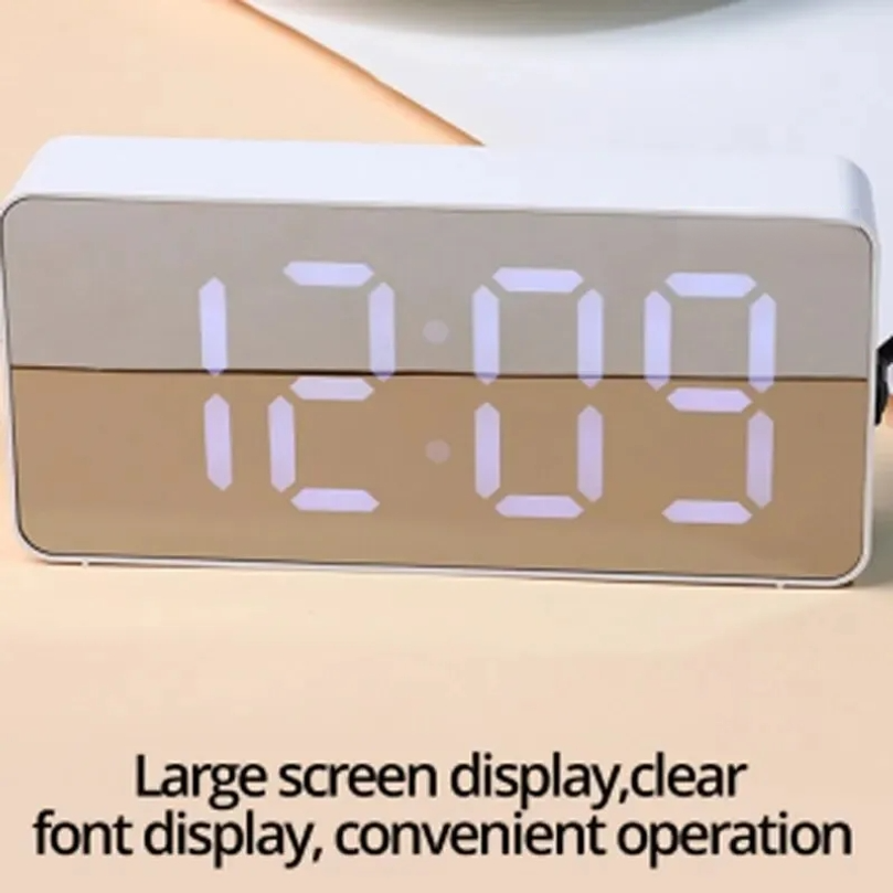 LED Mirror Desktop Alarm Clock - مراجعة Led Desk Clock وسعره