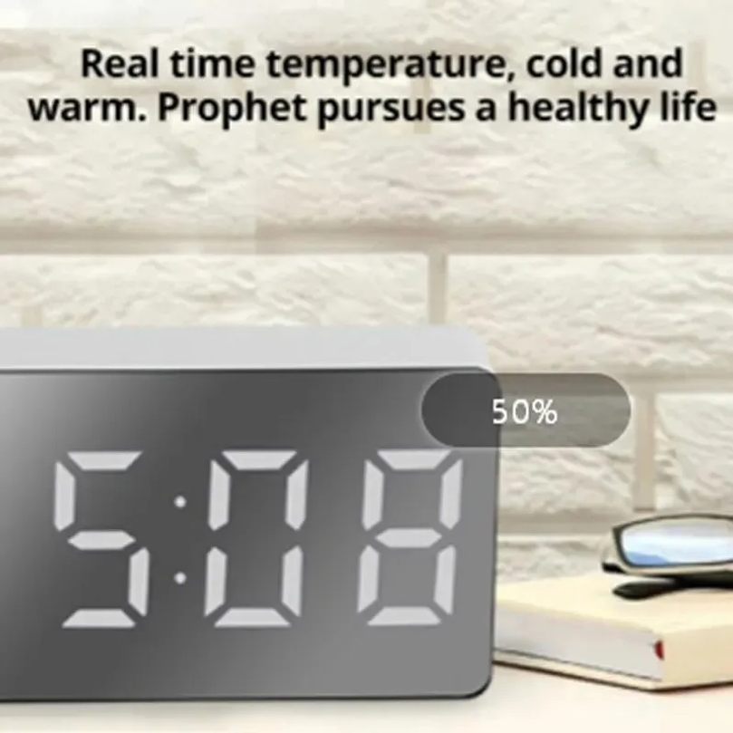 LED Mirror Desktop Alarm Clock - مراجعة Led Desk Clock وسعره