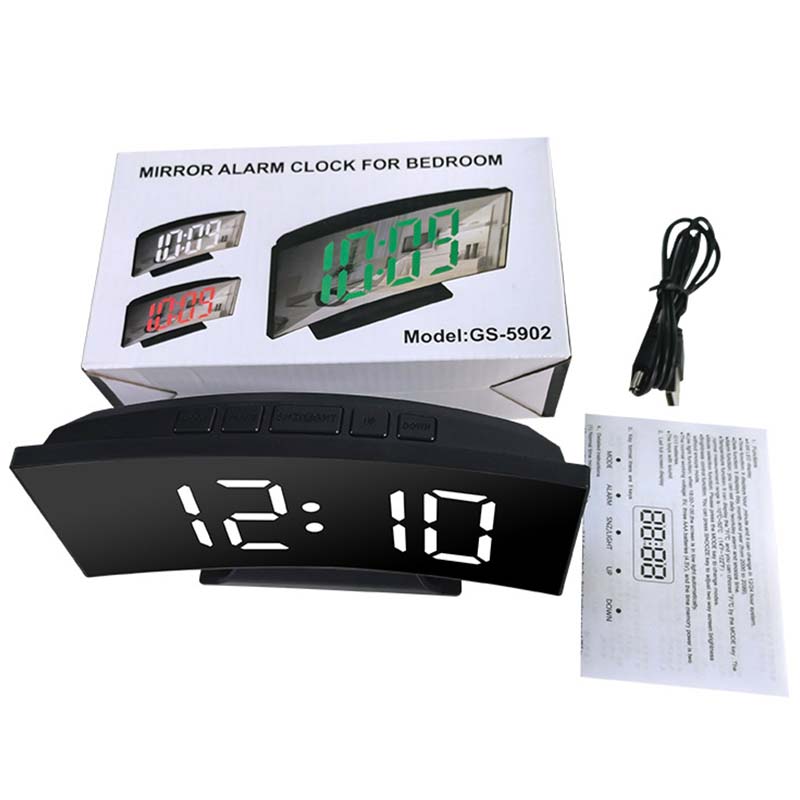 1pc LED Mirror Digital Clock B - مراجعة Led Desk Clock وسعره