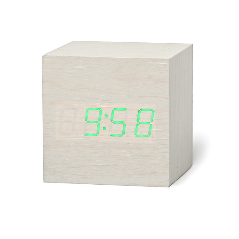 Digital Wooden LED Alarm Clock - مراجعة Led Desk Clock وسعره