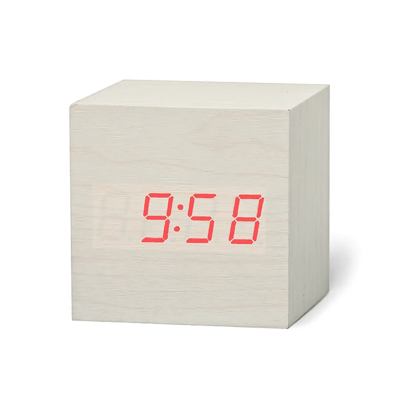 Digital Wooden LED Alarm Clock - مراجعة Led Desk Clock وسعره