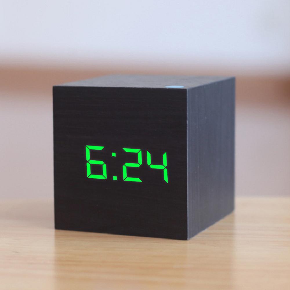 Digital Wooden LED Alarm Clock - مراجعة Led Desk Clock وسعره