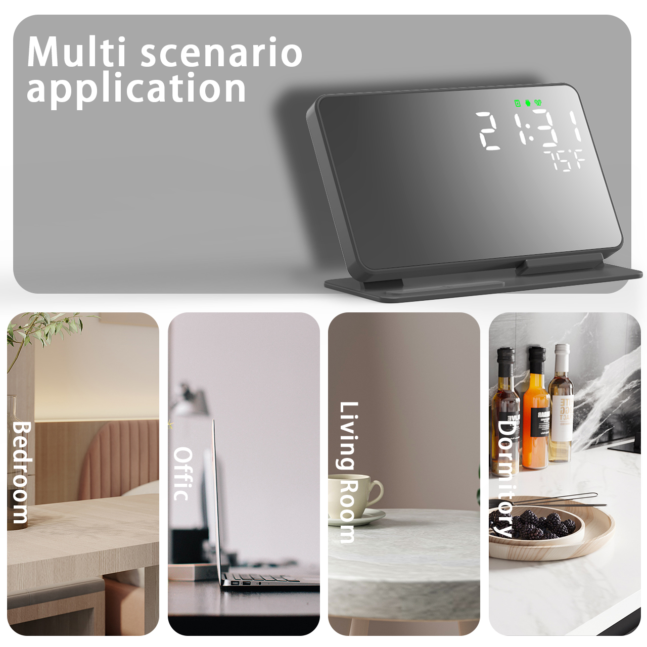 3 in 1 Wireless Charger For iP - مراجعة Led Desk Clock وسعره