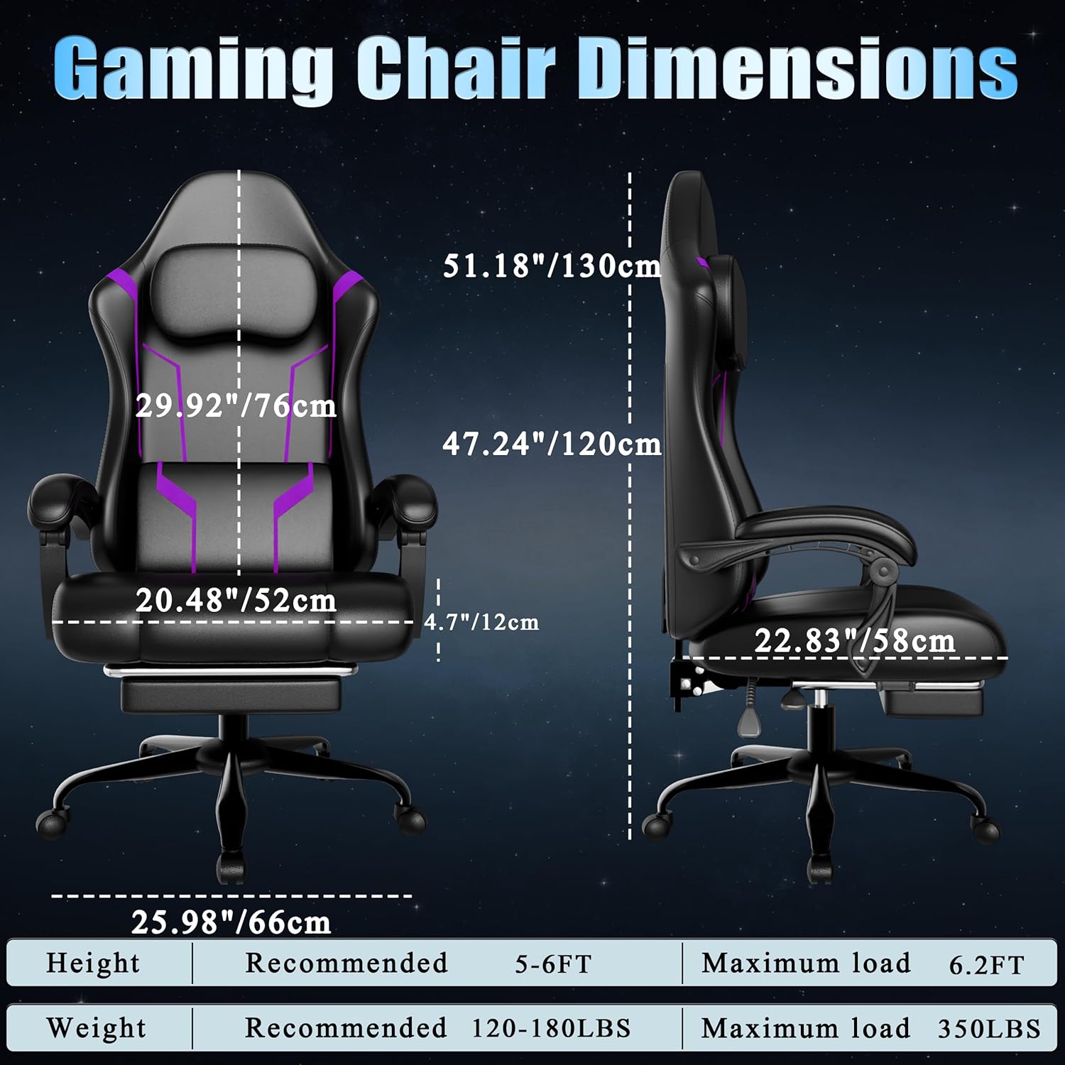 Ergonomic Gaming Chair with Po - مراجعة Home Office Image وسعره