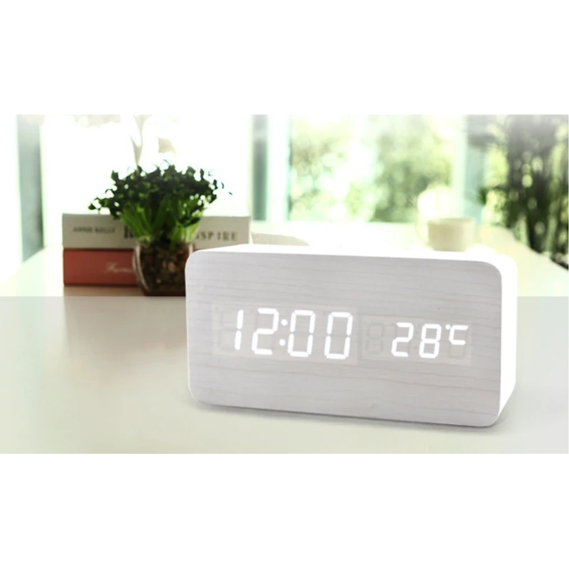 DIY Clock Wooden Digital Alarm - مراجعة Led Desk Clock وسعره
