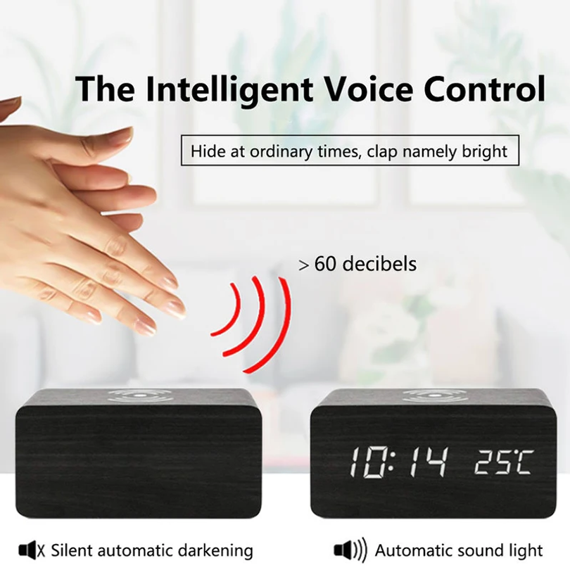 DIY Clock Wooden Digital Alarm - مراجعة Led Desk Clock وسعره