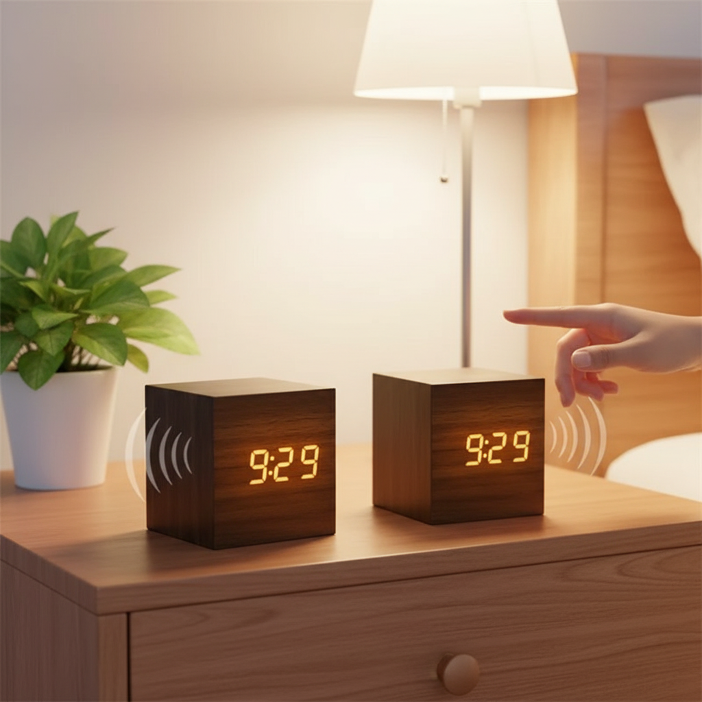 Voice Control Digital Electron - مراجعة Led Desk Clock وسعره