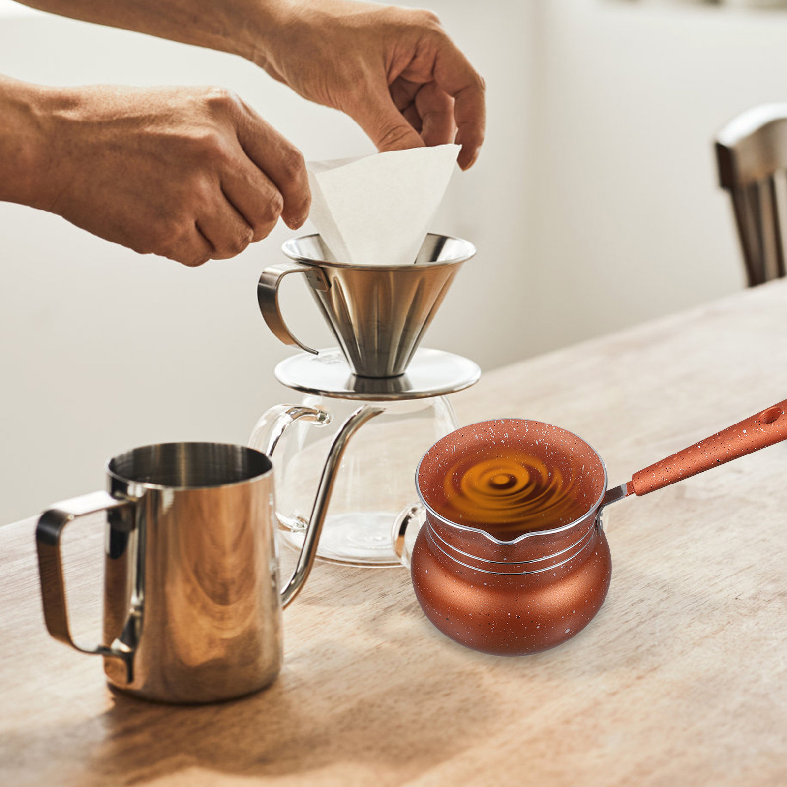 Milk Pot Nonstick Saucepan Kit - مراجعة Home Office Work وسعره