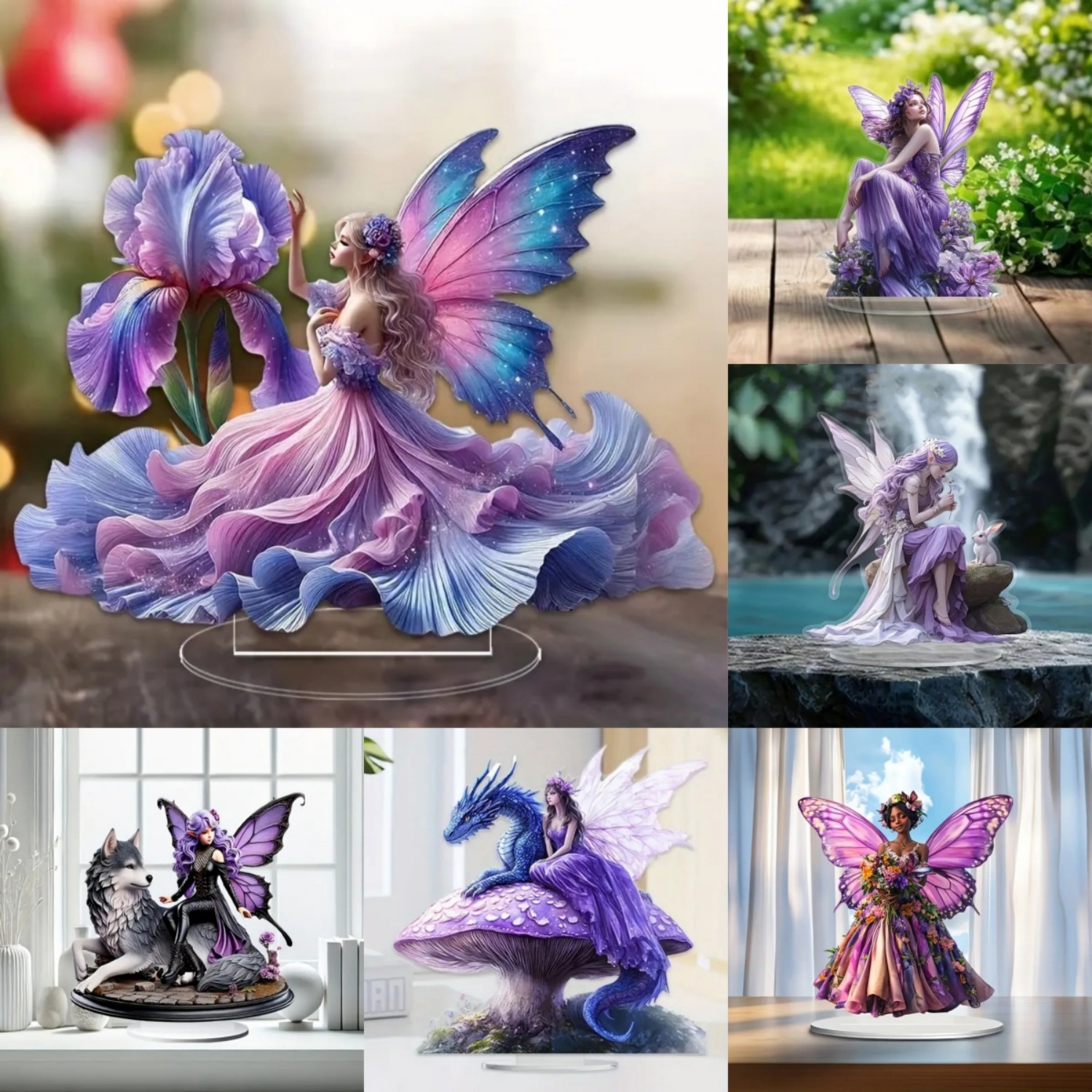 Fairy Statue,2D Flat Acrylic P - مراجعة Home Office Studio وسعره