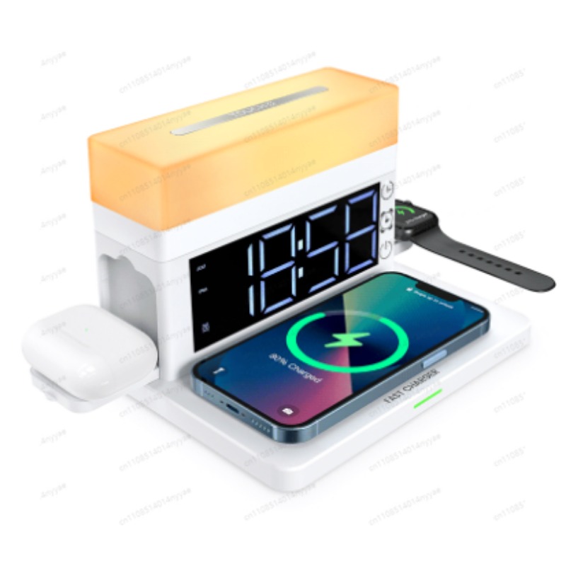 6-in-1 Wireless Charging Desk  - مراجعة Led Desk Clock وسعره