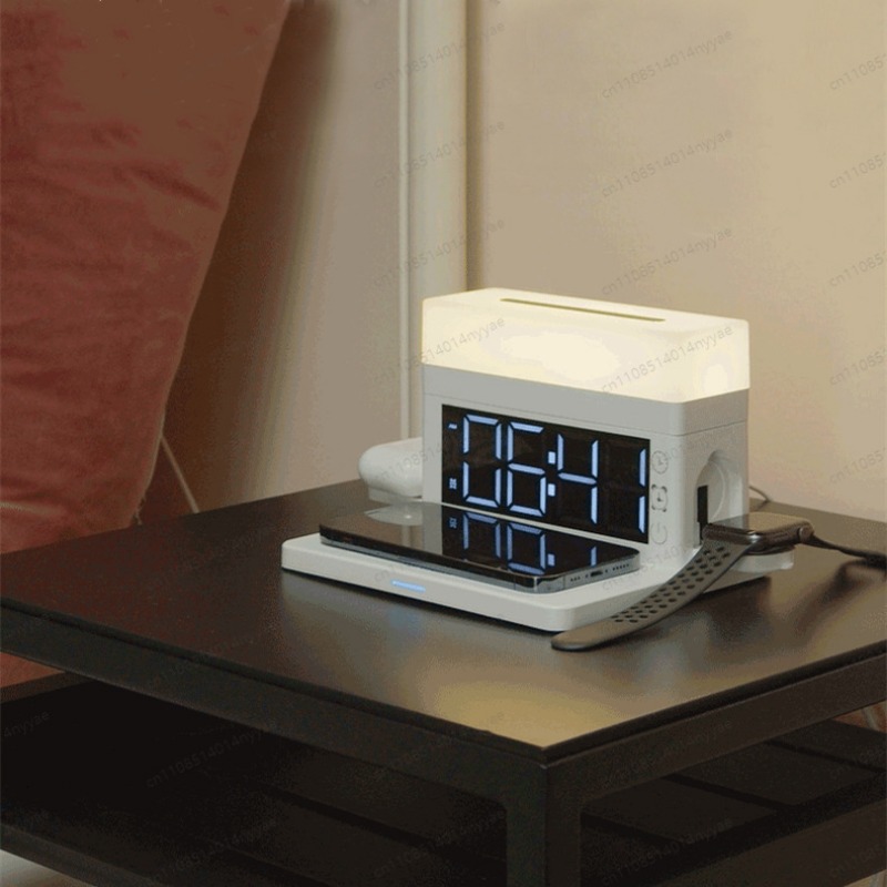 6-in-1 Wireless Charging Desk  - مراجعة Led Desk Clock وسعره