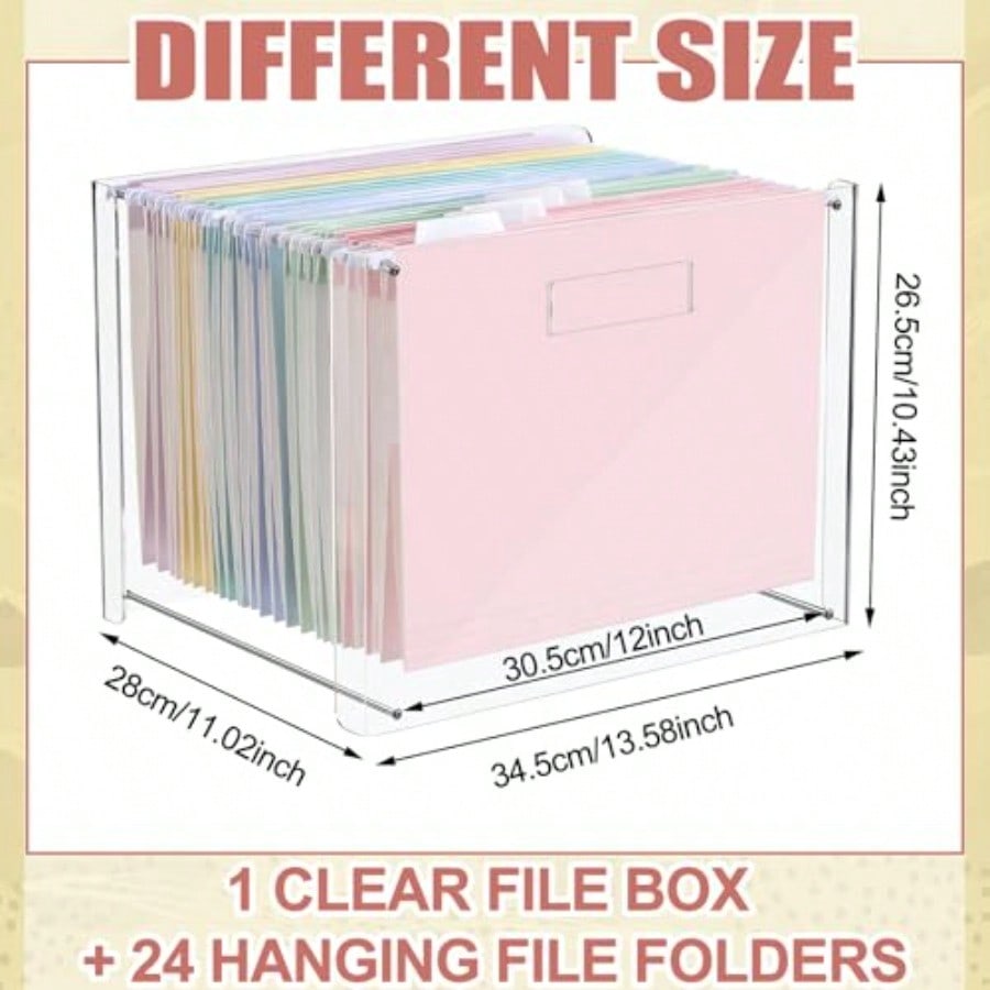 24 Hanging File Folder With Ac - مراجعة Home Office Work وسعره