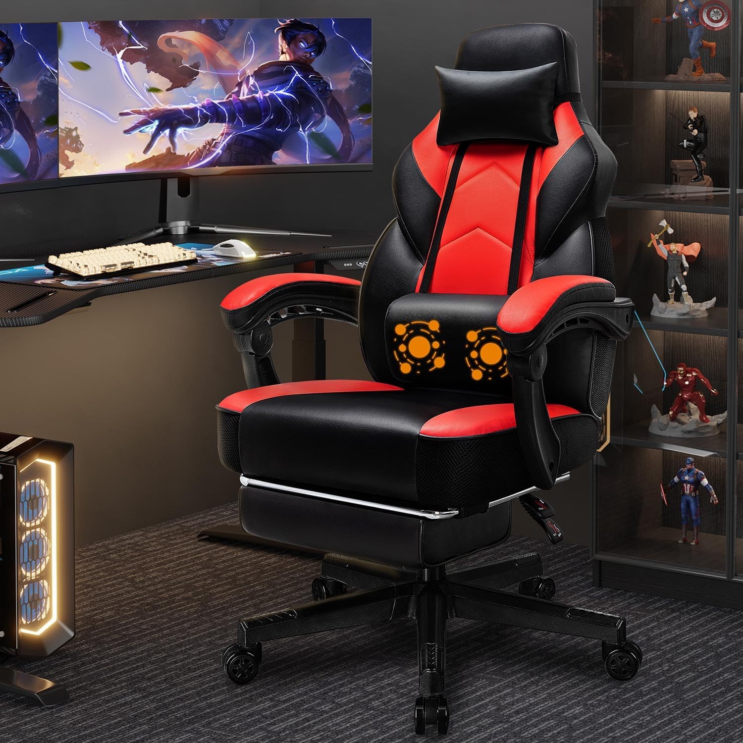 Gaming Chair with Footrest, Ma - مراجعة Home Office Image وسعره