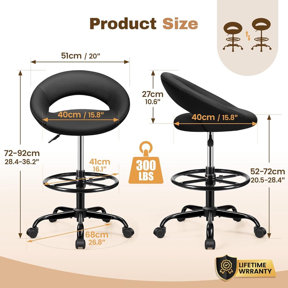 Adjustable Swivel Bar Stools w - مراجعة Home Office Kitchen وسعره