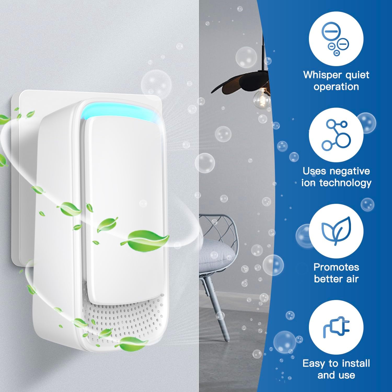 Negative Ion Air Purifier Plug - مراجعة Home Office Image وسعره