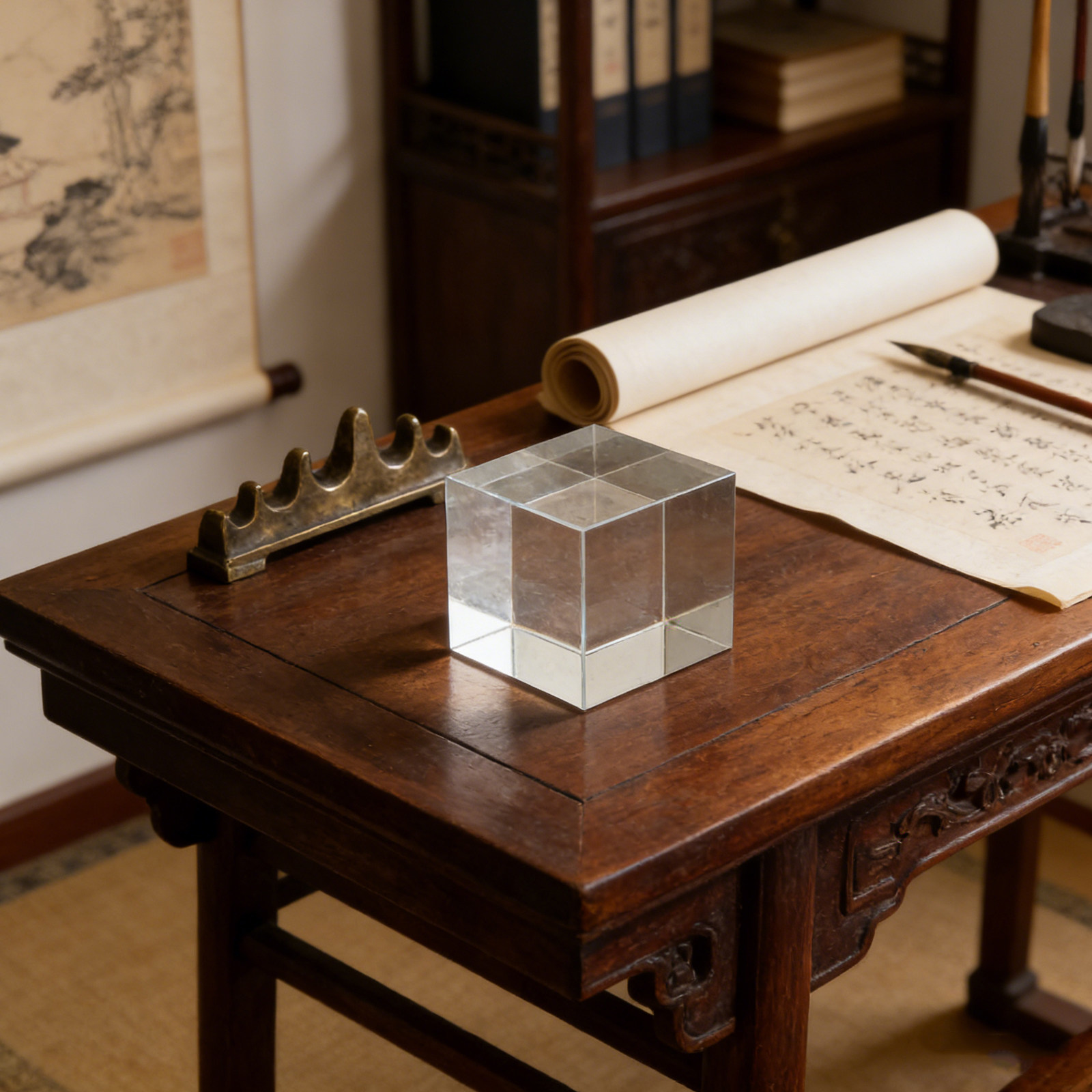 Square Crystal Paperweight Cle - مراجعة Home Office Studio وسعره