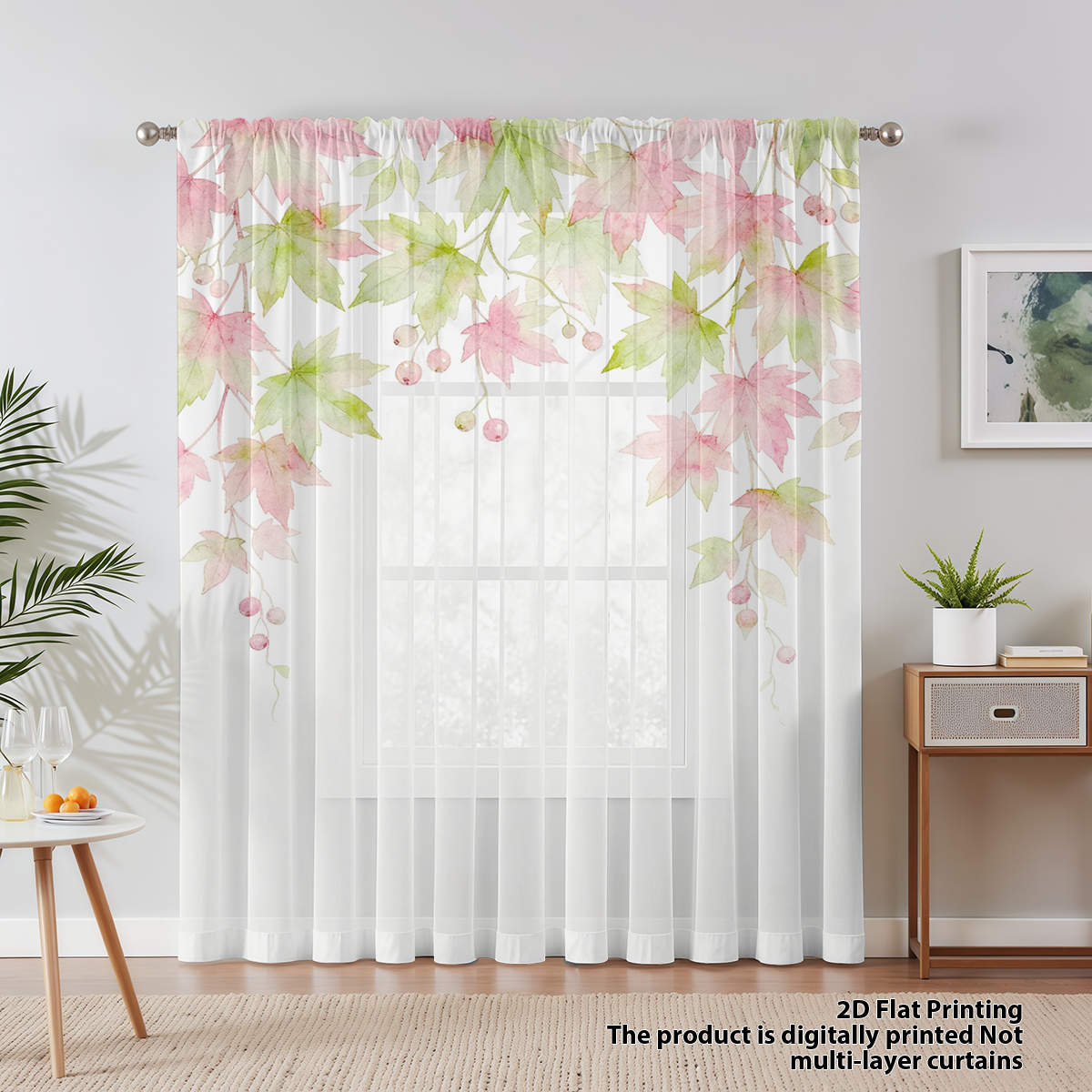 Flower Series Sheer Curtain, G - مراجعة Home Office Rate وسعره