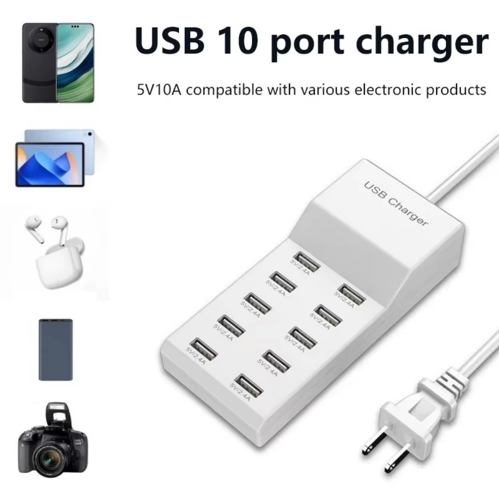 10 Ports USB Hub Fast Charger  - مراجعة Home Office In Uk وسعره
