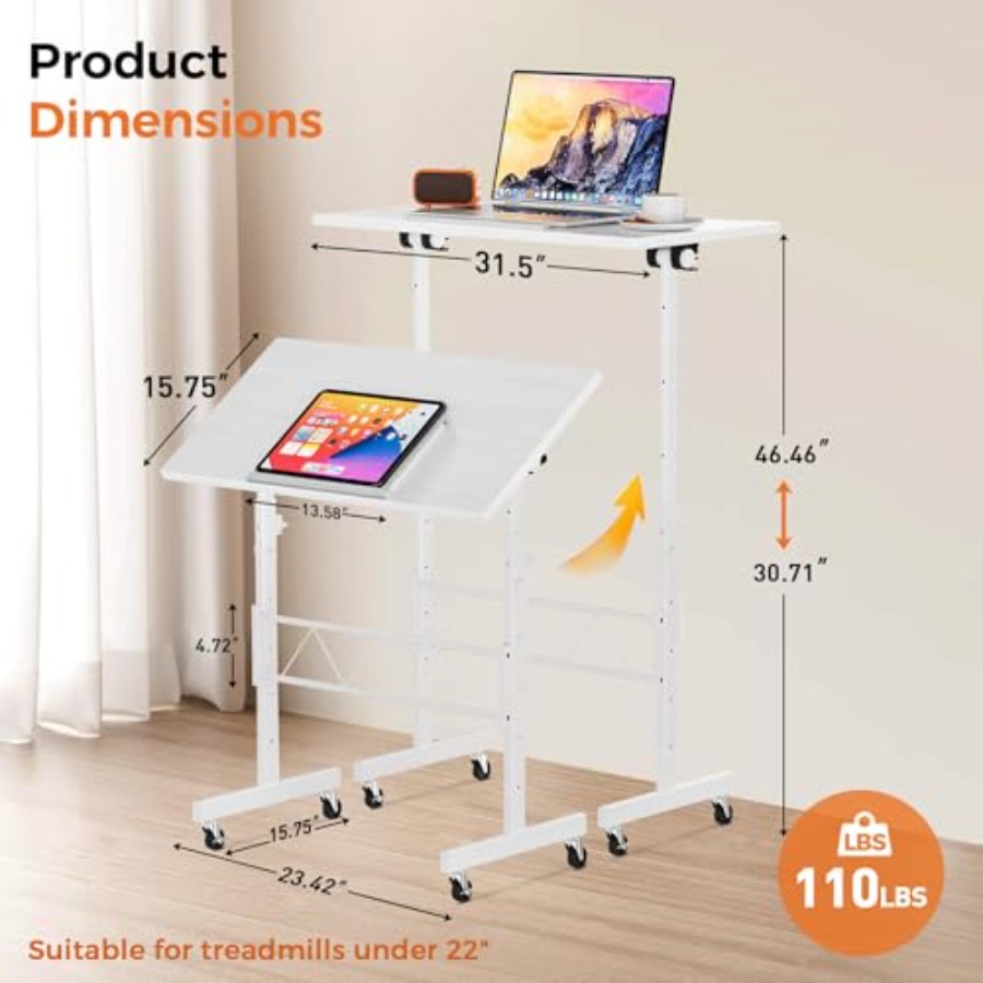 Standing Desk Adjustable Heigh - مراجعة Home Office Work وسعره