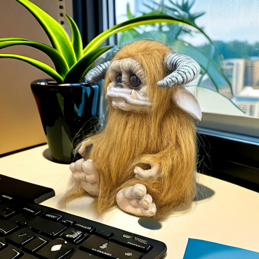 1 PC Brown Furry Large-Mouth M - مراجعة Home Office Pc وسعره