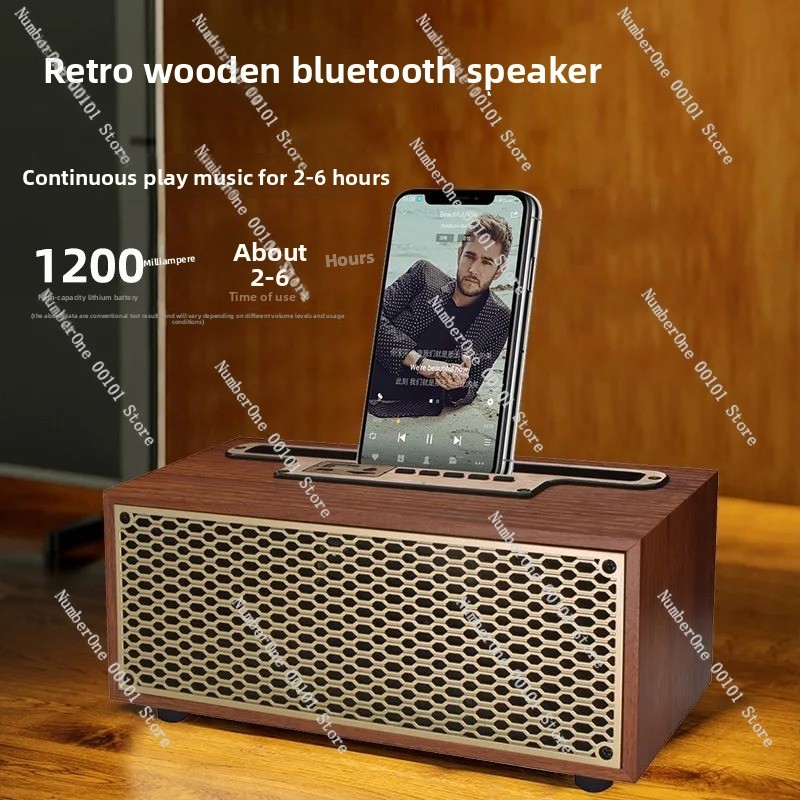 Retro Wooden Bluetooth Speaker - مراجعة Home Office Studio وسعره