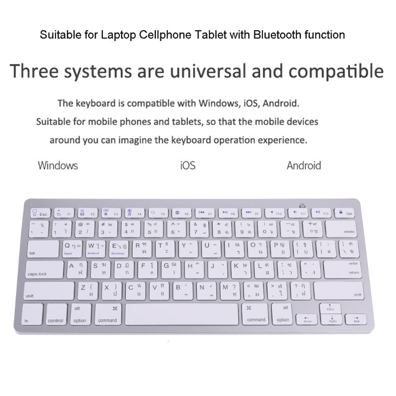 78-key Thai Wireless Keyboard  - مراجعة English Home Office وسعره