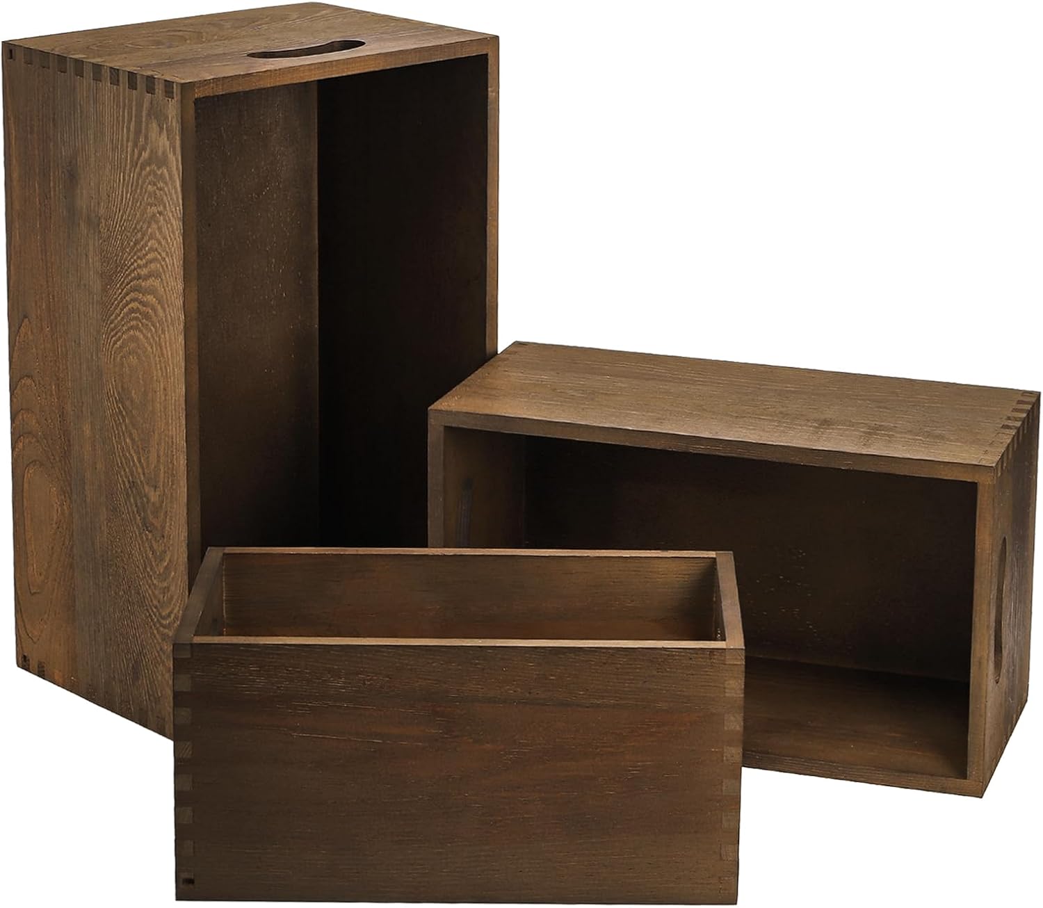 Set of 3 Nesting Wooden Crates - مراجعة Home Office Image وسعره