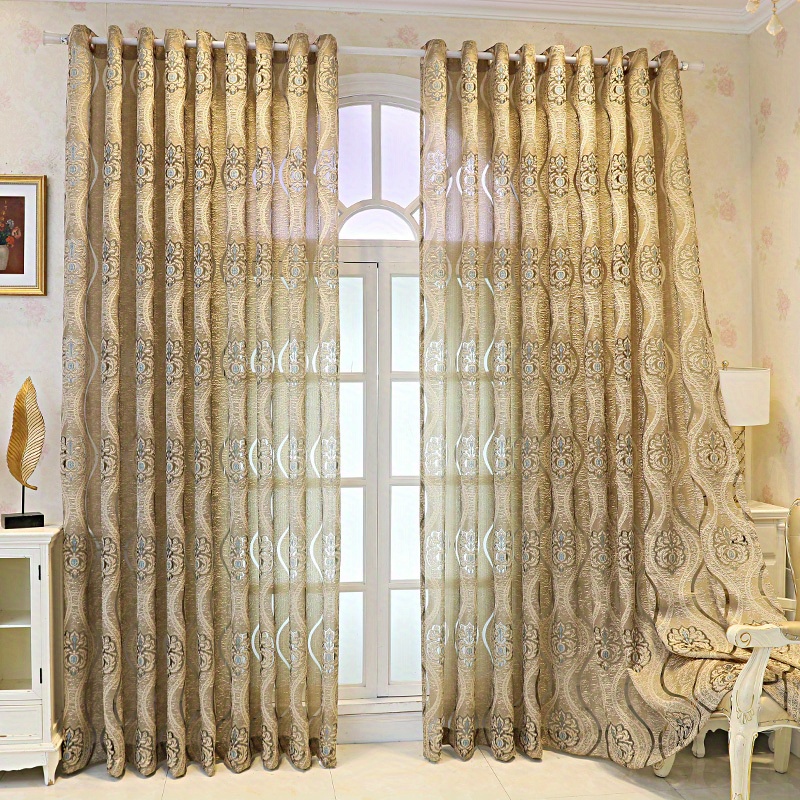 1pc Coffee 3D Embossed Sheer C - مراجعة Home Office Rate وسعره